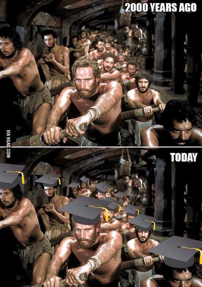 A education doesn't go as far as it used too