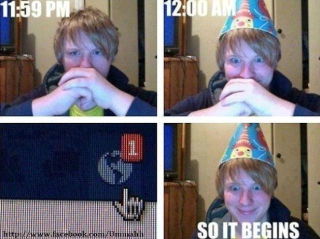 How I spend my birthday on Facebook!