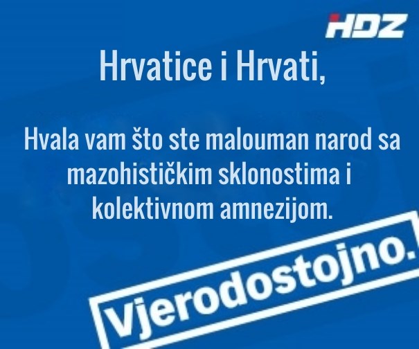 Službeno priopćenje HDZ-ovog stožera nakon izbora
