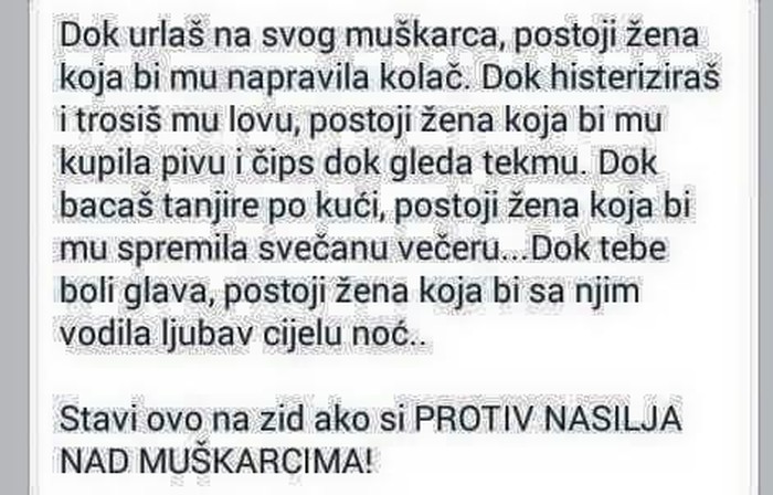 Stop nasilju nad muškarcima!
