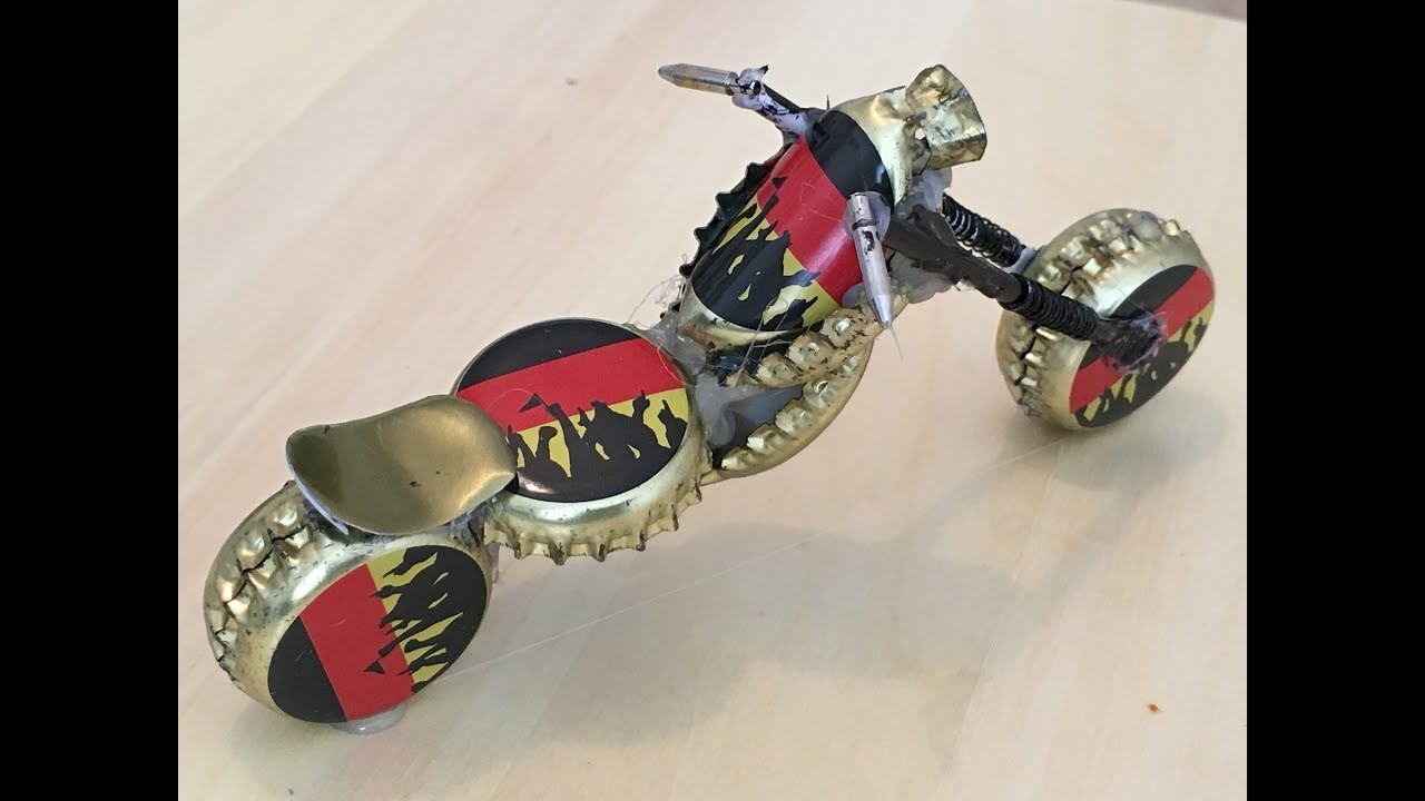 Harley Davidson Custom Motorrad aus Kronkorken / DIY