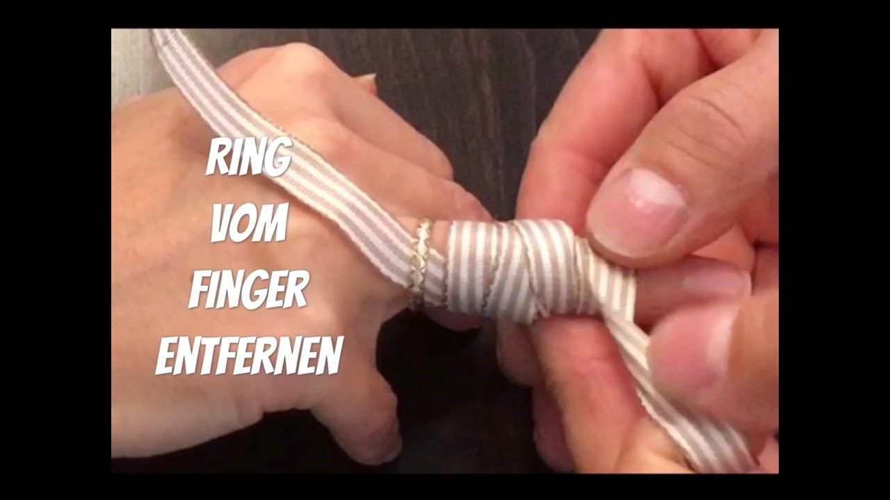 Ring vom Finger bekommen - Fadentrick - How to remove ring from finger