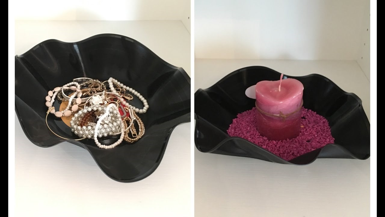 Obstschalen / Schüsseln aus Schallplatten machen - DIY