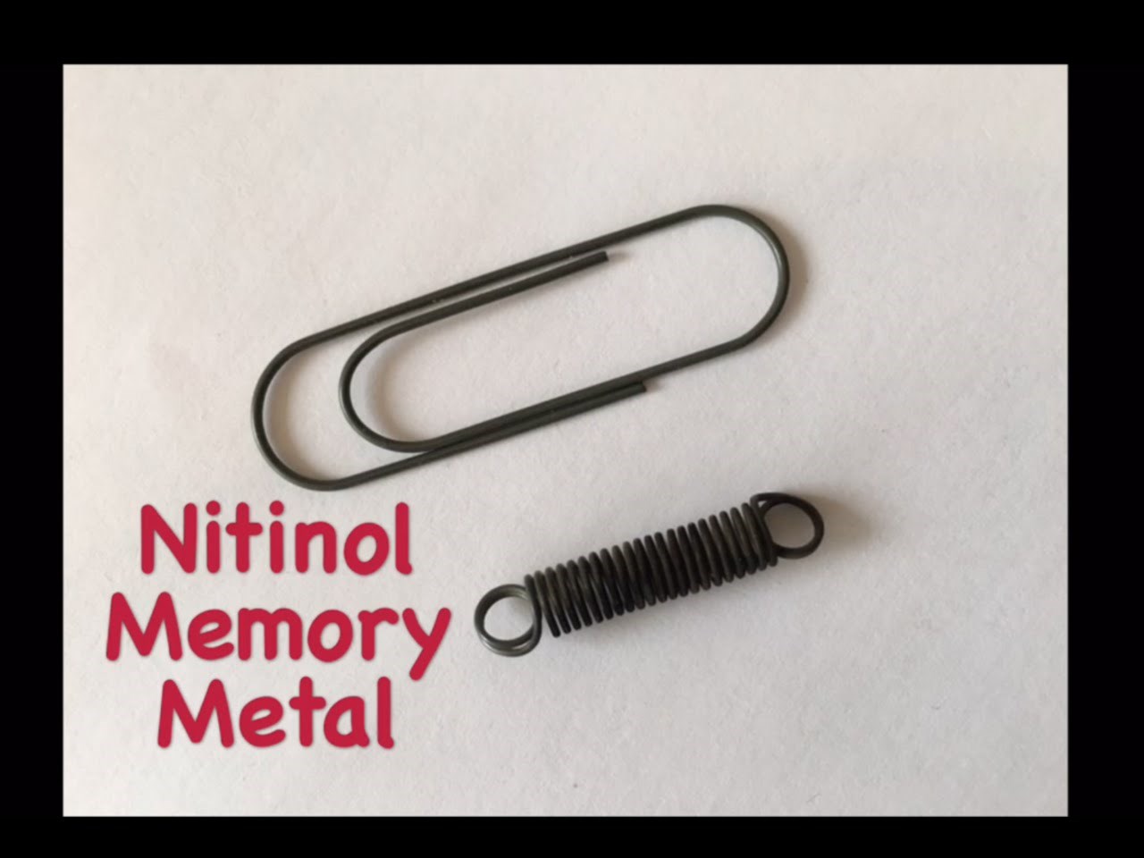 Nitinol, Memory Metal, Formgedächnislegierung, Büroklammer