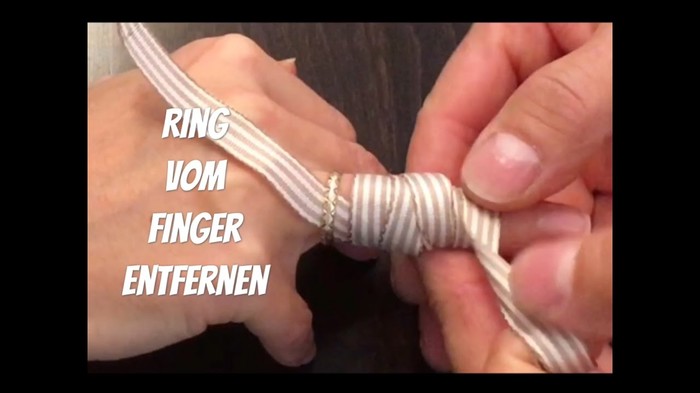 Ring vom Finger bekommen - Fadentrick - How to Remove a Ring Stuck on Finger