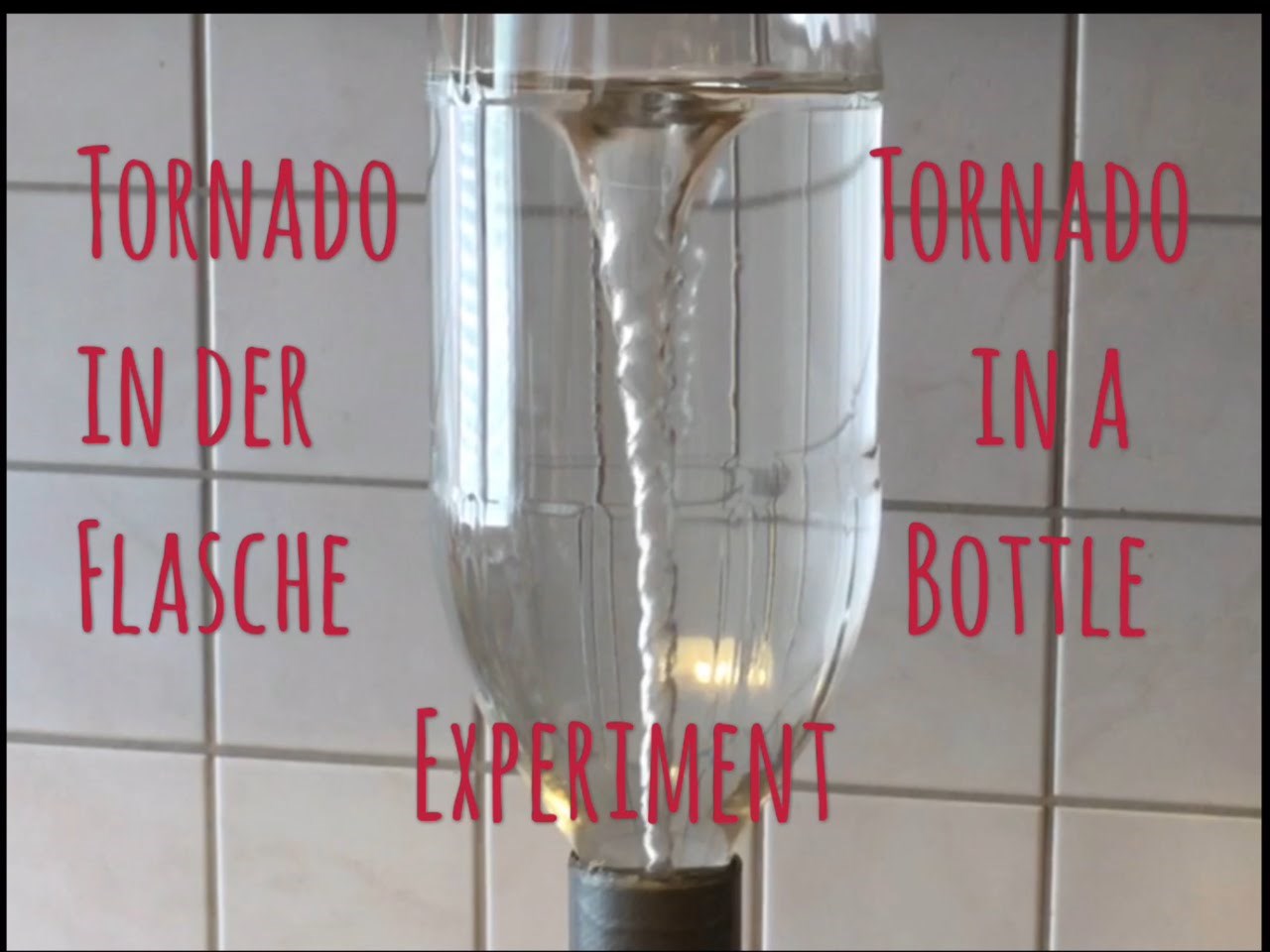 Tornado in der Flasche Experiment, Tornado in a Bottle/Cyclone /Zyklon/Wirbelsturm