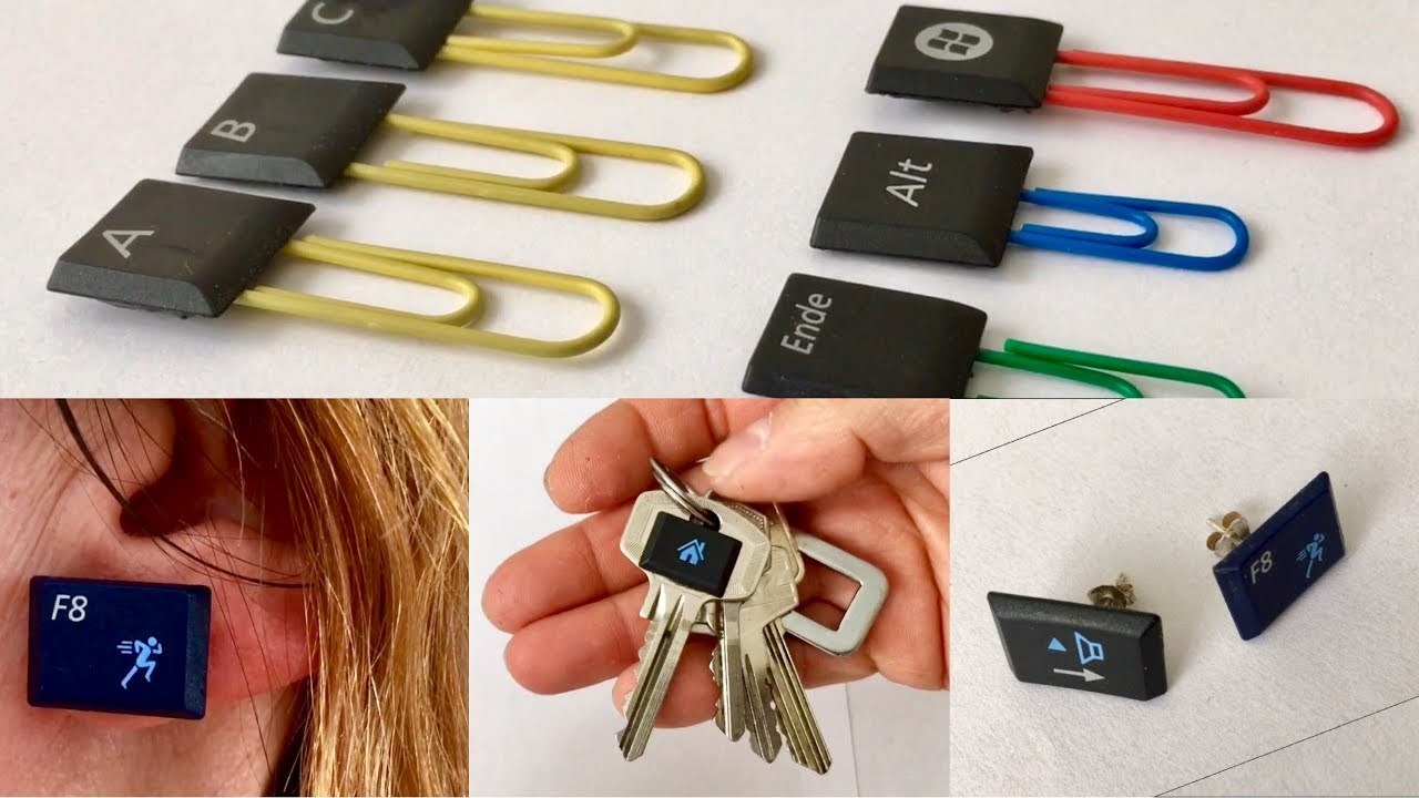 Graničnike za knige od tipkovnice - DIY