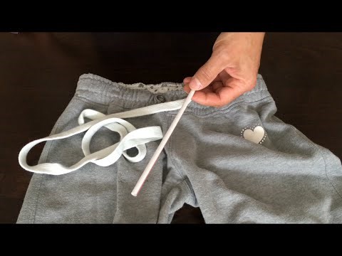 Schnur/Kordel in den Bund der Hose/Hoodie einfädeln