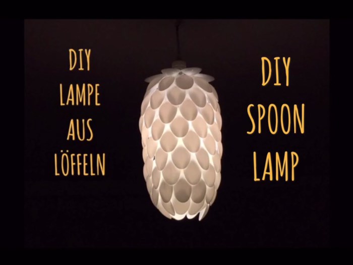 Lampe aus Löffeln gemacht - How to Make Spoon Lamp - DIY