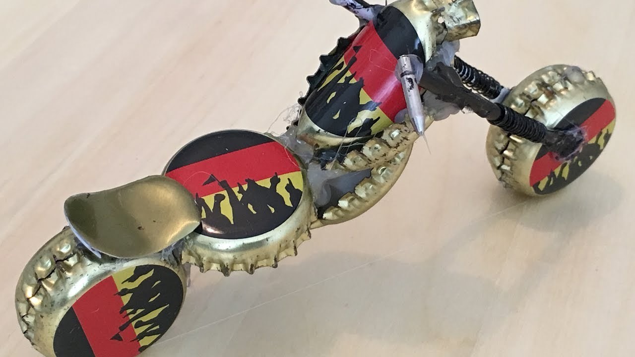 Harley Davidson Custom Motorrad aus Kronkorken / DIY