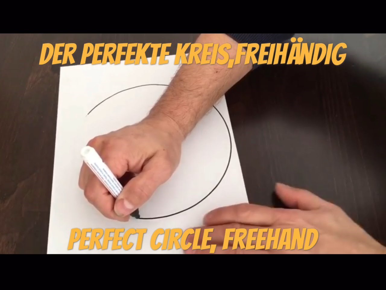 Der perfekte Kreis, freihändig gezeichnet
