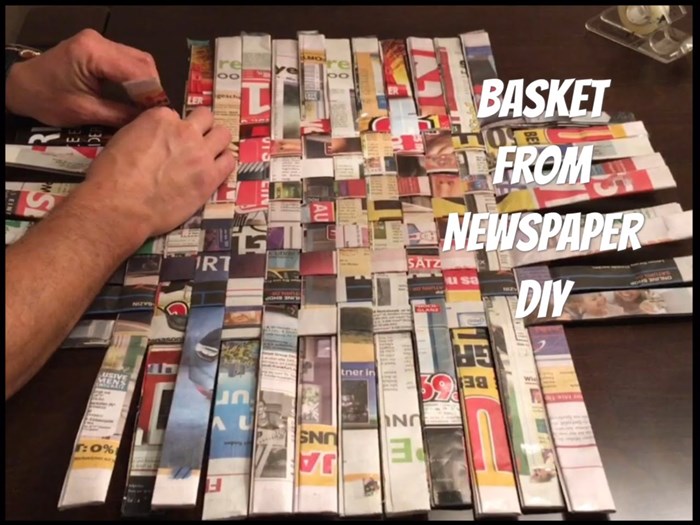 Korb aus Zeitungen machen - DIY - How to make a Basket from Newspaper