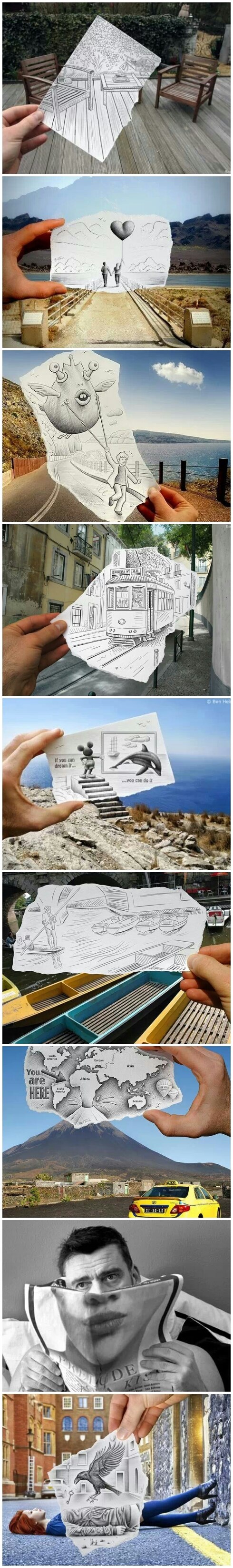 Cool igra crteža i fotografija