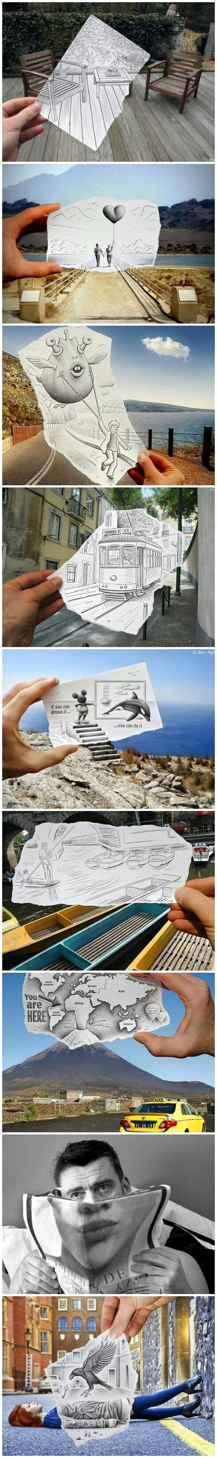 Cool igra crteža i fotografija