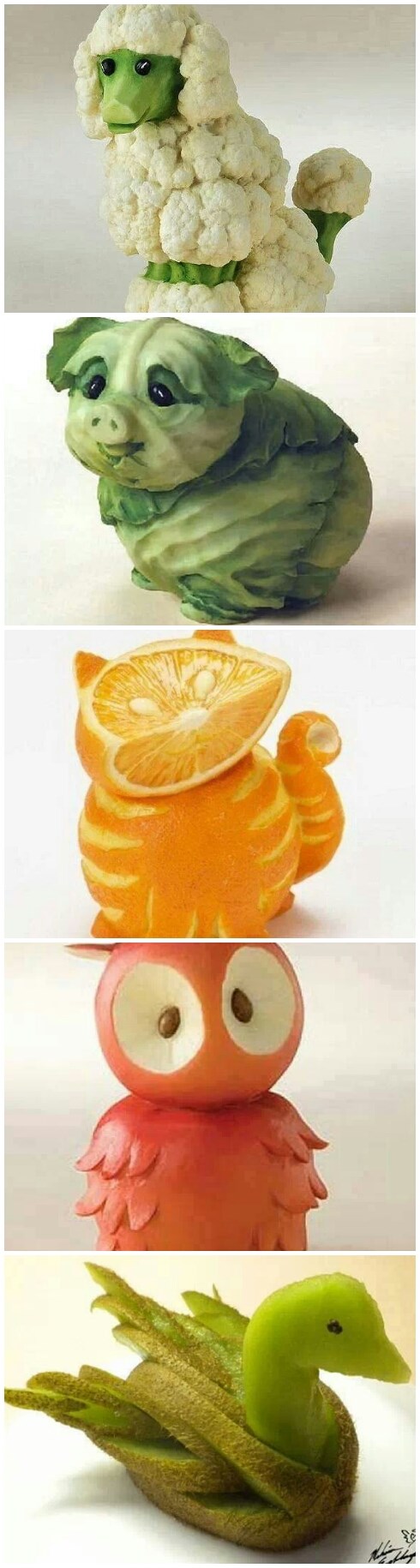 Kreativne skulpture od voća i povrća
