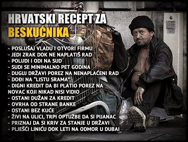 PROPASTI JE LAKO, PITAJ VLADU KAKO: Hrvatski recept za beskućnika
