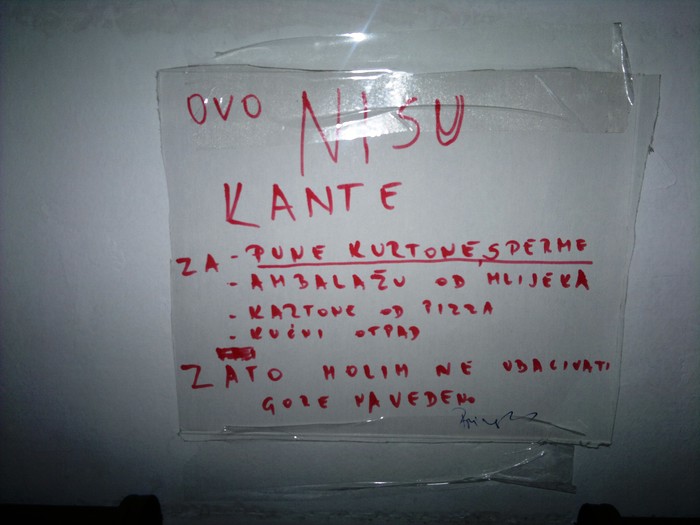"Ovo nisu kante za pune kurtone sperme"