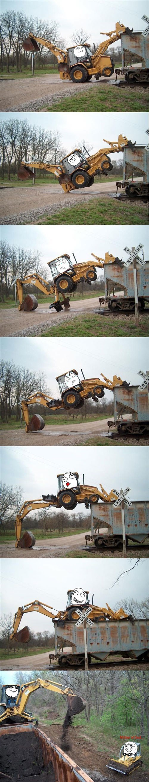 Tko bi reko da se bagerom penješ po vagonima