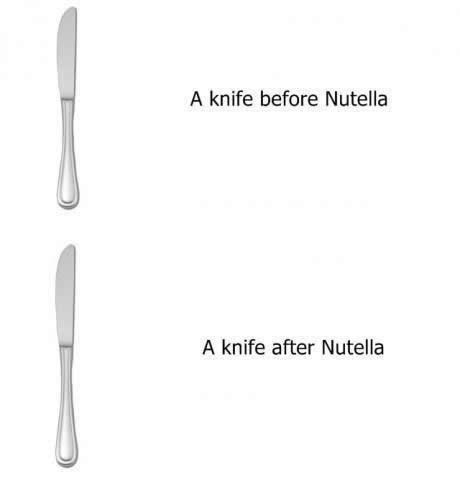Nutella je najbolji čistač noževa i žlica