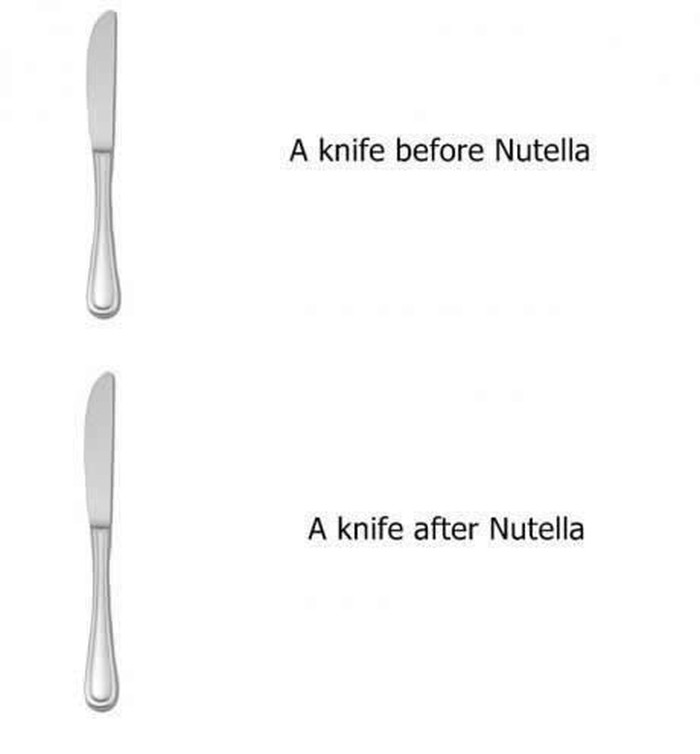 Nutella je najbolji čistač noževa i žlica