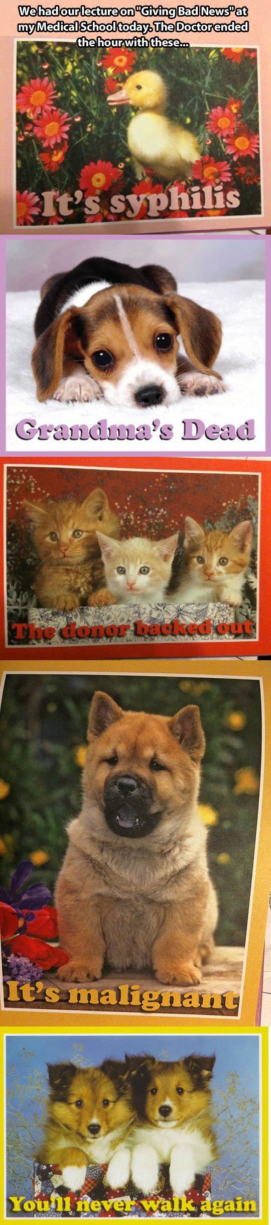 Studenti medicine uče priopćiti loše vijesti :D