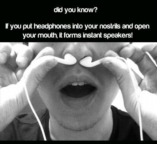 Nabiješ sluške u nos i usta su ti zvučnik - probaj u busu