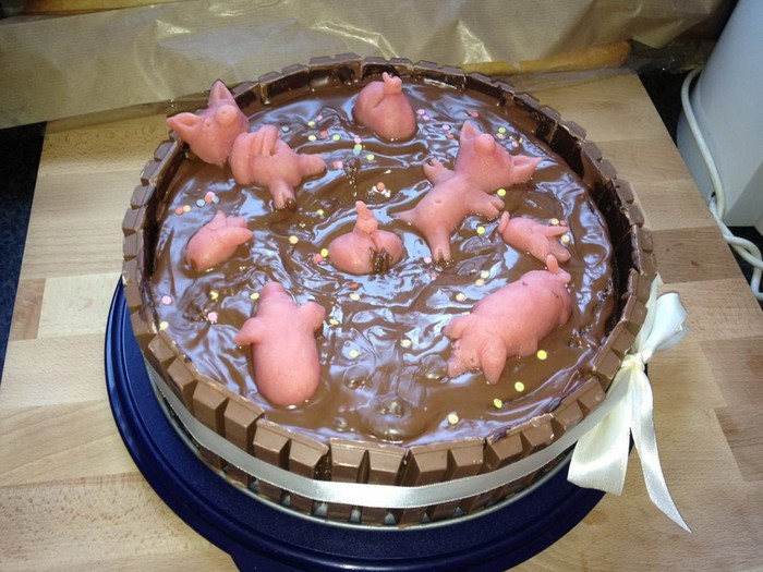 Ova torta zaslužuje njupanje bez ruku, samo ustima:D