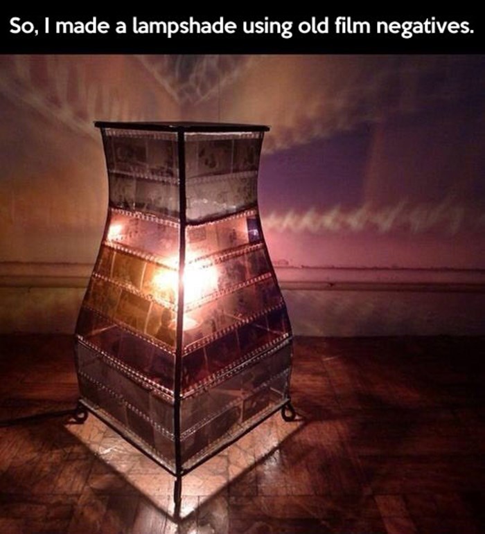 Ne znaš kam sa starim negativima - napraviš lampu