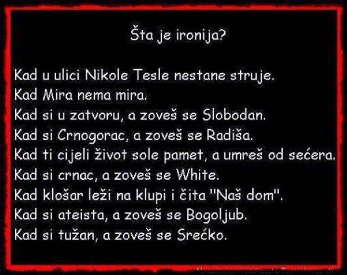 Ironija..