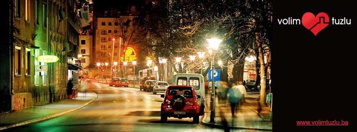 Tuzla, lijepa i noću...