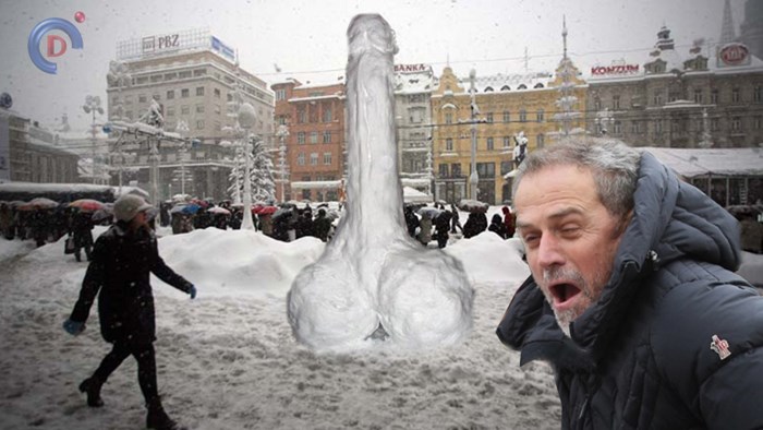 Od viška dovezenog snijega, duhoviti Zagrepčani napravili snježnu skulpturu gradonačelnika!