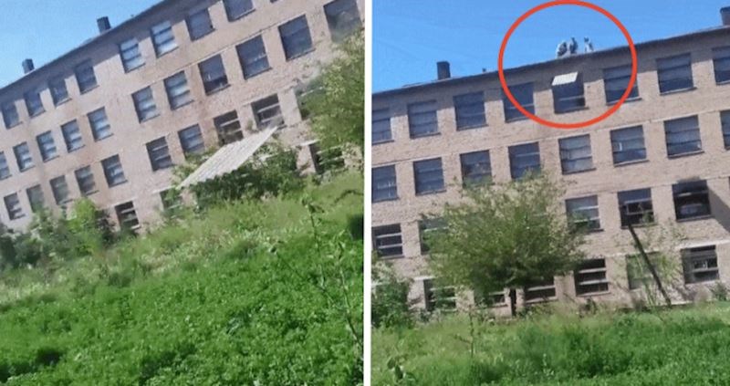 Ljudi su bacili ploču sa zgrade, način na koji je sletjela je nevjerojatan