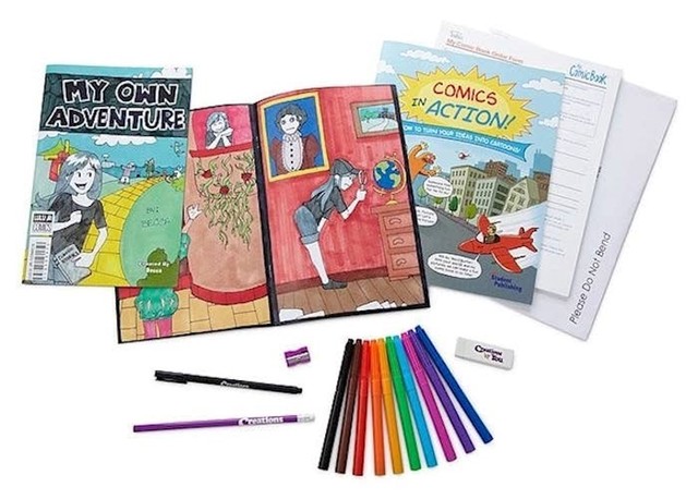 4. DIY komplet stripova s unaprijed formatiranim praznim stranicama i knjižicom savjeta kako biste mogli stvoriti vlastiti svemir i priču.