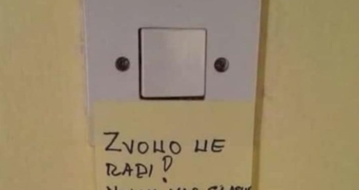 Pokvarilo im se zvono pa su ostavili genijalne upute