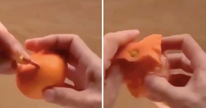 Pogledajte kako uz malo truda i strpljenja možete napraviti nevjerojatan oblik od kore mandarine