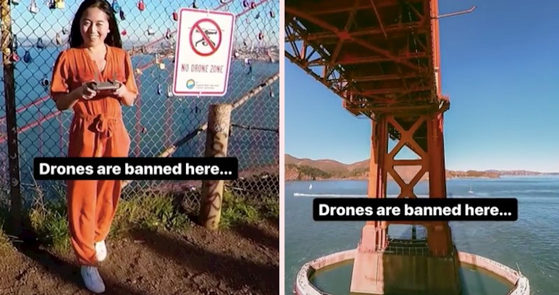 Dronovi su zabranjeni na nekim mjestima. Pogledajte kako je ova djevojka doskočila tom problemu