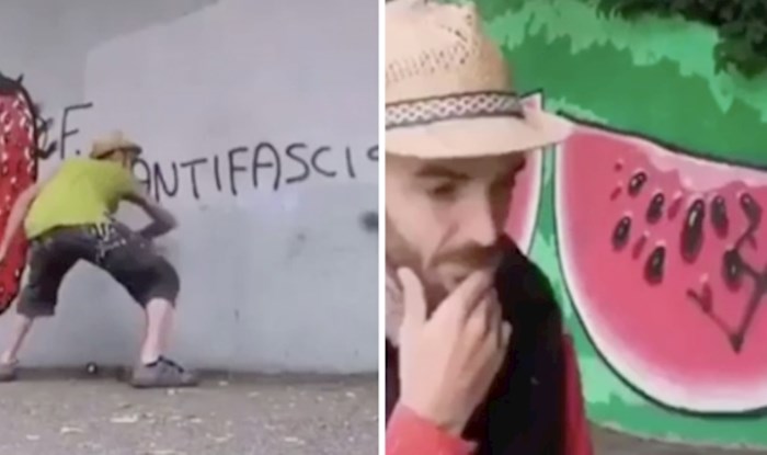Ulični umjetnik specijalizirao se za slikanje preko simbola mržnje koje pronađe na ulicama