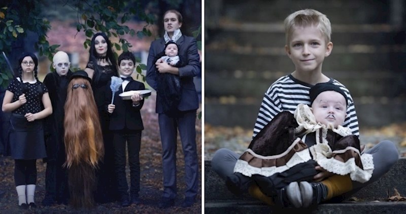 13 fotografija obitelji odjevene kao 'Obitelj Addams'