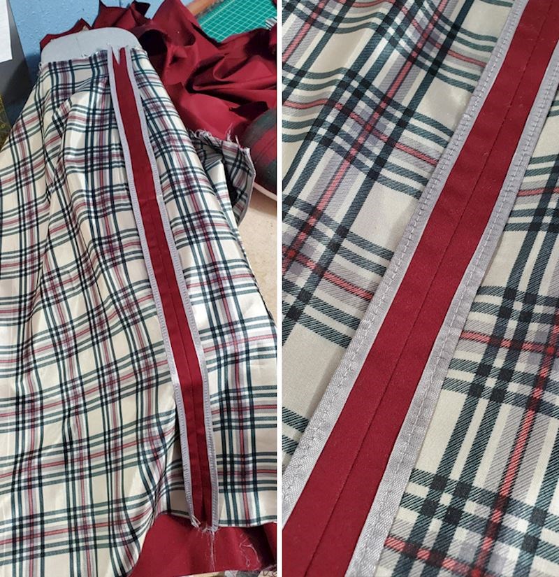 "Odlučila sam se za suknju, što znači da sam crvenu modnu tkaninu i platnenu tkaninu tretirala kao jedno"