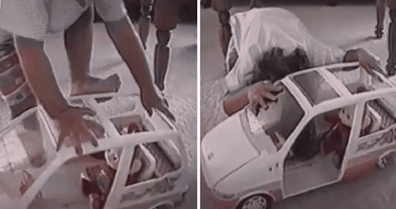 Djevojčica je pokušala sve da sjedne u autić, pogledajte reakciju kada shvati da neće uspjeti