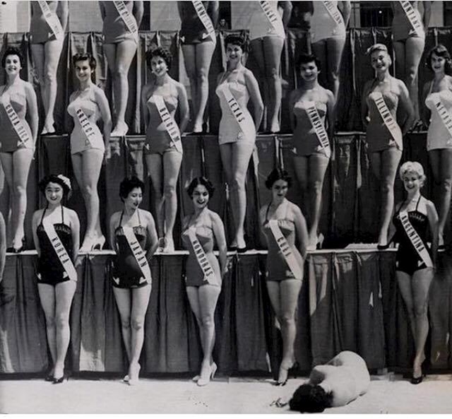 Miss Novog Zelanda se onesvjestila za vrijeme izbora za miss svijeta 1954. godine.