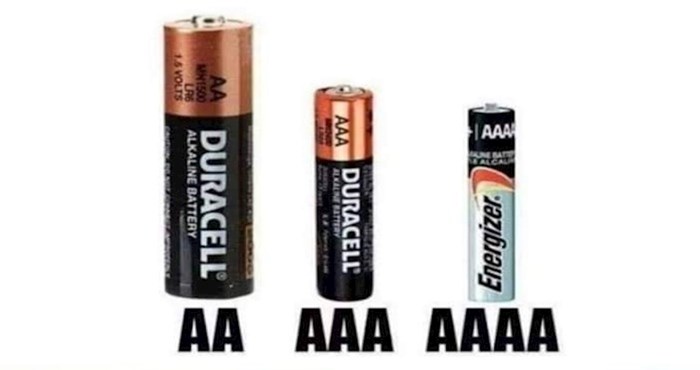 Netko je napravio urnebesno smiješnu usporedbu s baterijama, pogledajte sliku