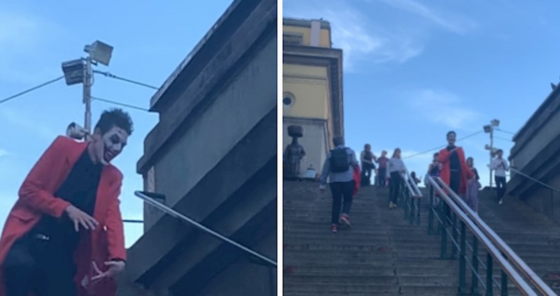 I Zagreb ima svog Jokera, viđen je na stepenicama tržnice Dolac