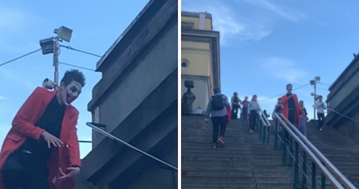 I Zagreb ima svog Jokera, viđen je na stepenicama tržnice Dolac