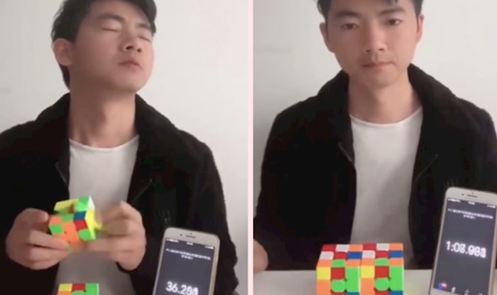 Riješio je Rubikovu kocku zatvorenih očiju, ali na potpuno drugačiji način