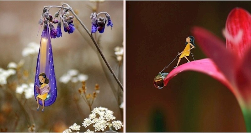 Indijski umjetnik stvorio je lik djevojčice kako bi oživio svoje makro fotografije
