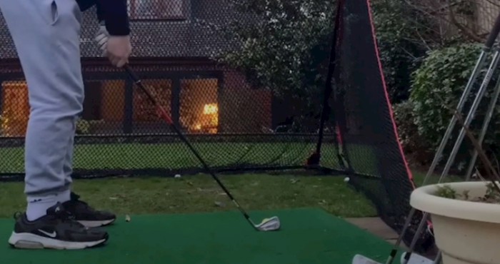 Ovaj tip definitivno nije pravilno postavio svoju novu mrežu za golf