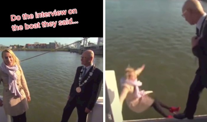 VIDEO Reporterka je imala razgovor s gostom na brodu, a onda se dogodila katastrofa