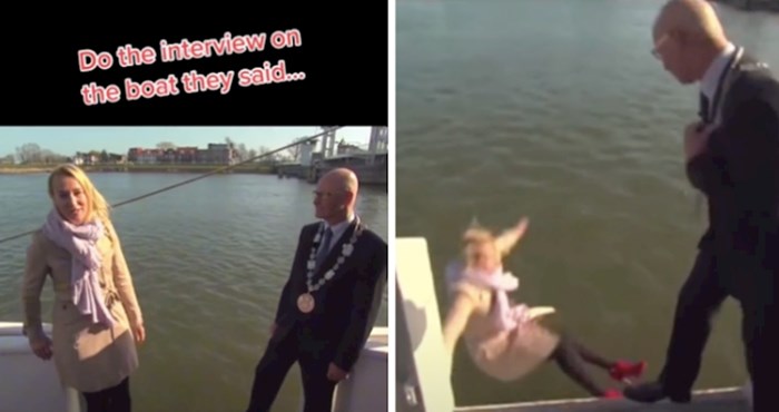 VIDEO Reporterka je imala razgovor s gostom na brodu, a onda se dogodila katastrofa