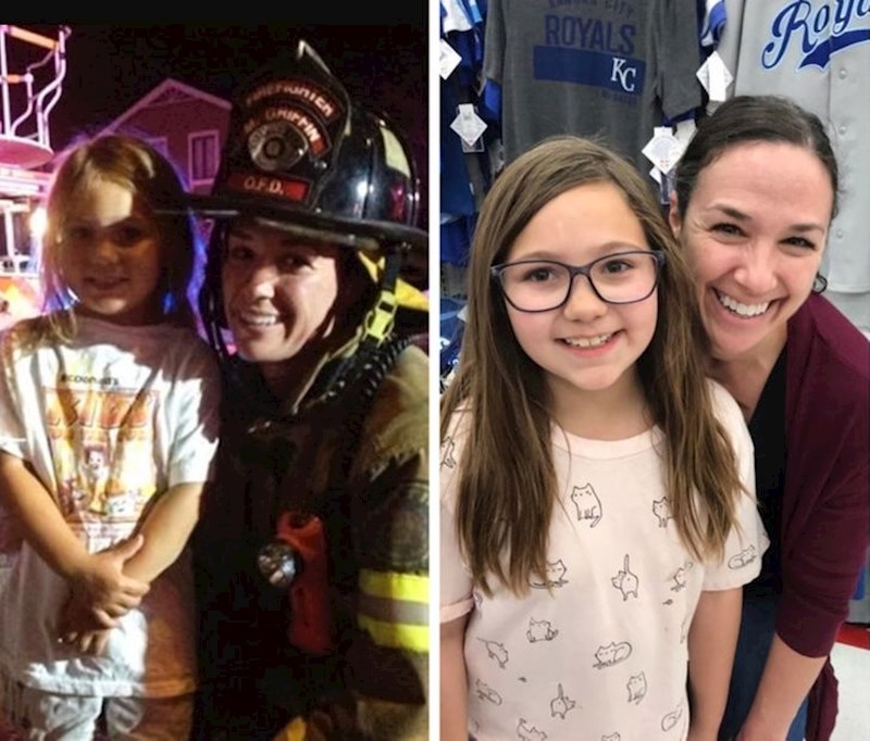 "Požar u kući prije 6 godina... moje dijete te noći nije se uplašilo zbog ove vatrogaskinje... pogledajte na koga smo upravo naletjeli!"